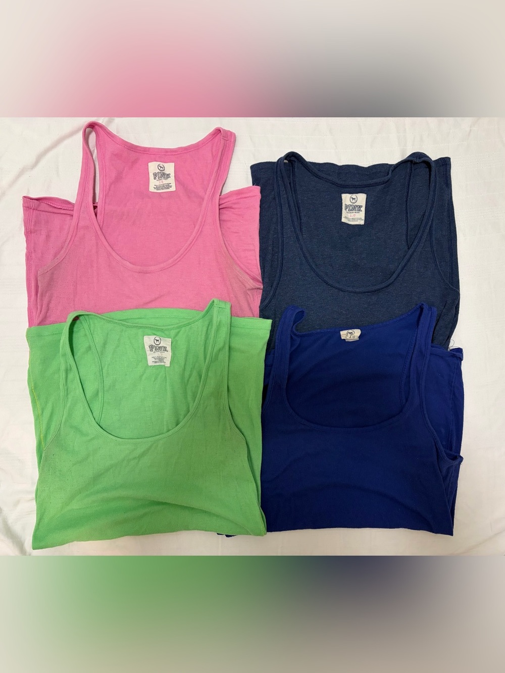 PINK! Victoria’s Secret Ribbed Tanks - 4